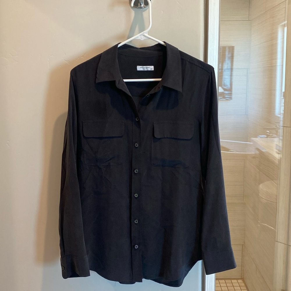 EQUIPMENT SIGNATURE SILK SHIRT SIZE M